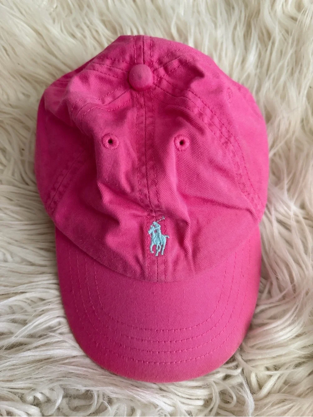 Toddler Girls Polo Ralph Lauren Pink Baseball Cap